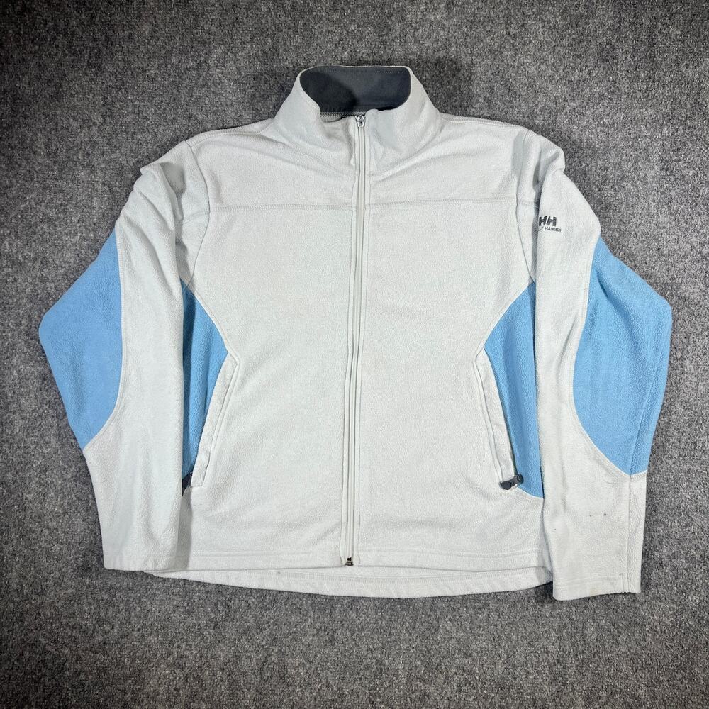Helly Hansen Fleece Jacket Women's Large Gray Blue Lightweight